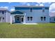 Backyard featuring a covered patio, well-maintained lawn and exterior siding at 125 Royal Cainhoy Way, Huger, SC 29450
