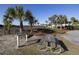 Scenic picnic area with mature palm trees and grilling area adjacent to beach and residences at 1300 Ocean Blvd # 139, Isle of Palms, SC 29451
