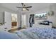Bedroom with private bath and closet entrances featuring tv and closet at 1861 Jaywood Cir, Charleston, SC 29407