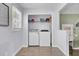 Laundry room with washer, dryer, and storage at 1861 Jaywood Cir, Charleston, SC 29407