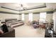 Spacious main bedroom features neutral carpet, ceiling fan, and plenty of space at 2049 Maybelles Ln, Charleston, SC 29414