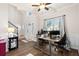 Bright office space with wainscoting, natural light, hardwood flooring, and a view of the front entrance at 2050 S Smokerise Way, Mount Pleasant, SC 29466