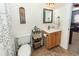 This bathroom features a tile floor, a vanity, and a toilet at 2052 Bancroft Ln, Mount Pleasant, SC 29466