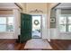 Bright foyer with hardwood floors and decorative trim at 2052 Bancroft Ln, Mount Pleasant, SC 29466