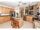 Modern kitchen with stainless steel appliances, granite countertops, a kitchen island, and bar stool seating at 2052 Bancroft Ln, Mount Pleasant, SC 29466