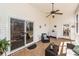 Covered patio with outdoor seating, perfect for entertaining and enjoying the backyard at 2052 Bancroft Ln, Mount Pleasant, SC 29466