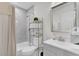Bathroom featuring a shower/tub combination and a mirrored vanity at 211 Logan Dr, Summerville, SC 29483