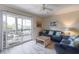 Well-decorated living room with a sofa, pillows, and access to an outdoor balcony at 2472 Racquet Club Dr, Seabrook Island, SC 29455