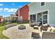 Spacious backyard patio with a cozy fire pit and seating area, perfect for outdoor gatherings at 2842 Rutherford Way, Charleston, SC 29414