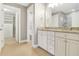 Bathroom with double vanity featuring granite countertops and tile floors at 2842 Rutherford Way, Charleston, SC 29414