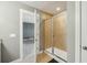Bathroom showcases a glass-enclosed shower with tiled walls at 2842 Rutherford Way, Charleston, SC 29414