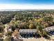 Aerial view of a townhouse complex nestled amongst trees near a body of water at 2920 Woodland Park Dr, Mount Pleasant, SC 29466