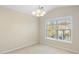 Bedroom featuring a chandelier and a window with natural light at 2920 Woodland Park Dr, Mount Pleasant, SC 29466
