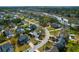 Aerial view of charming neighborhood with a creek running through it at 2961 Yachtsman Dr, Mount Pleasant, SC 29466