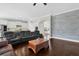 Open-concept living room and kitchen area with hardwood floors, comfortable seating, and modern appliances at 2961 Yachtsman Dr, Mount Pleasant, SC 29466