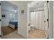 Bathroom adjacent to bedroom features a toilet, sink and walk-in shower at 3308 Island Estates Dr, Johns Island, SC 29455