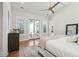 Spacious bedroom with vaulted ceilings, and lots of natural light, including access to the outside at 3894 Sawyers Island Dr, Mount Pleasant, SC 29466