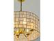 Close up view of modern light fixture with an intricate, tile-like design at 3894 Sawyers Island Dr, Mount Pleasant, SC 29466