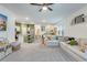 Spacious living room showcasing an open layout with a kitchen island, comfortable seating, and modern decor at 429 Pender Woods Dr, Summerville, SC 29486