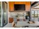 Outdoor kitchen with stainless steel grill, sink, and cabinets, perfect for entertaining at 430 Fish Tale Rd, Charleston, SC 29492
