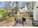 Outdoor patio area features a brick paver surface and a seating area with four chairs and a table at 4445 Old Park Rd, North Charleston, SC 29405