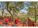 Relaxing outdoor deck area with comfortable seating and serene views of the surrounding landscape at 5010 Timber Race Crse, Hollywood, SC 29449