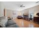 Spacious living room features wood floors, ample seating, and natural light at 503 Amberjack Way, Summerville, SC 29485