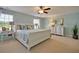 Calming main bedroom with soft lighting, carpet, and tasteful furnishings at 523 Verdi Dr, Summerville, SC 29486