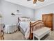 Bedroom featuring a ceiling fan, area rug, and warm natural light at 614 Battery Edge Dr, Summerville, SC 29486