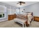 Comfortable bedroom featuring a ceiling fan, area rug, and natural light at 614 Battery Edge Dr, Summerville, SC 29486