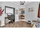 Home office featuring a built-in desk with a rolling chair and nearby decorations at 614 Battery Edge Dr, Summerville, SC 29486