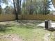Large backyard with wooden fence and AC unit at 8311 Whitehaven Dr, North Charleston, SC 29420