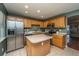 Functional kitchen with stainless steel appliances and a center island at 1002 Elm Hall Cir, Summerville, SC 29483