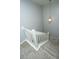 Carpeted staircase with white banister, gray walls, and unique overhead light fixture at 1002 Elm Hall Cir, Summerville, SC 29483