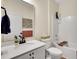 Charming bathroom with a bright vanity, a decorative mirror, and a tiled shower/tub combo at 101 Corvus Ct, Summerville, SC 29486