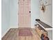 Inviting entryway featuring a decorative rug, ample storage, and a functional bench at 101 Corvus Ct, Summerville, SC 29486