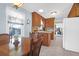 Charming kitchen with wooden cabinets and a dining area featuring natural lighting at 1162 South Shadow Dr, Mount Pleasant, SC 29464