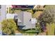 Aerial view of a well-maintained roof with pergola covered patio and mature landscaping at 123 Thousand Oaks Ct, Summerville, SC 29485