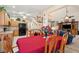 Open concept dining area with views into the kitchen and living spaces, and seating for six guests at 123 Thousand Oaks Ct, Summerville, SC 29485
