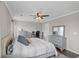 Spacious bedroom with hardwood floors, neutral walls, a ceiling fan, and coordinated furniture at 1249 Shadow Mist Ln, Charleston, SC 29492