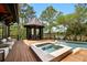 Inviting backyard with hot tub, pool, gazebo, and beautiful landscaping overlooking the serene water at 127 Blue Heron Pond Rd # A, Kiawah Island, SC 29455