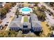 A beautiful aerial view of the amenity center featuring a large pool at 1457 Red Tide Rd, Mount Pleasant, SC 29466
