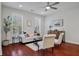 Bright living room featuring modern furniture and a stylish ceiling fan, creating a comfortable atmosphere at 1457 Red Tide Rd, Mount Pleasant, SC 29466