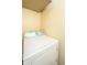 Close up shot of clothes dryer with a white exterior at 150 Bee St # 713, Charleston, SC 29401