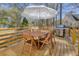 Back deck with a grill, outdoor seating, and privacy fencing is perfect for entertaining at 1704 Tolbert Way, Mount Pleasant, SC 29466