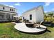 Charming backyard patio with fire pit, seating area, grill, and lush landscaping, perfect for outdoor living at 1772 Agate Bay Dr, Mount Pleasant, SC 29466
