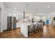 Spacious kitchen with stainless steel appliances, white cabinets, and a large center island at 1772 Agate Bay Dr, Mount Pleasant, SC 29466