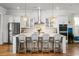Gourmet kitchen with an island, modern appliances, pendant lighting, and ample counter space at 1772 Agate Bay Dr, Mount Pleasant, SC 29466