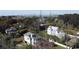 Aerial view featuring the house, nearby marsh views and the Ravenel Bridge in the background at 185 5Th Ave, Mount Pleasant, SC 29464