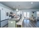 Modern kitchen featuring stainless steel appliances, granite countertops, and a kitchen island with seating at 204 Torslanda Ln, Summerville, SC 29486